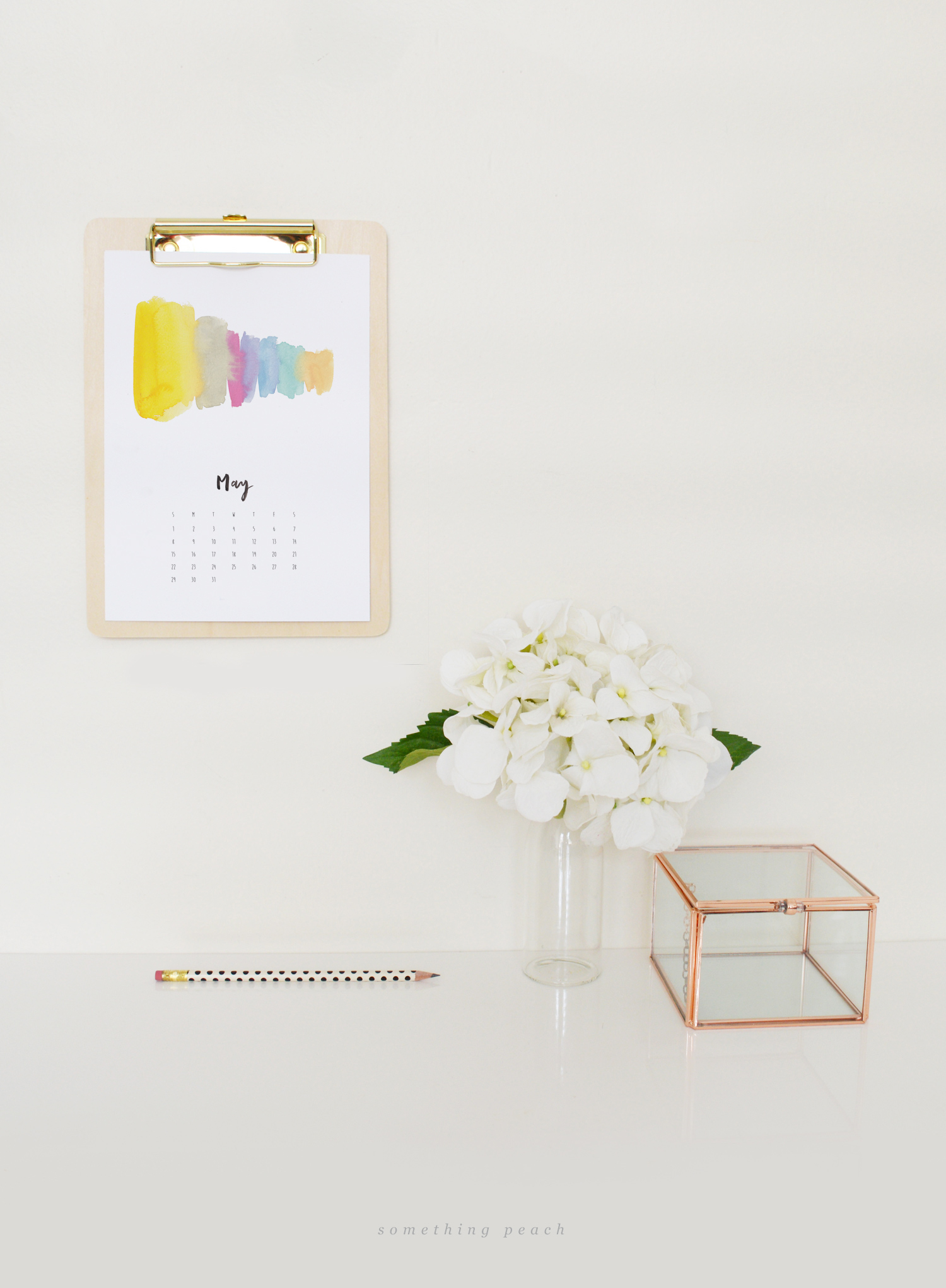 somethingpeach.com // free printable_2016 watercolour calendar_04